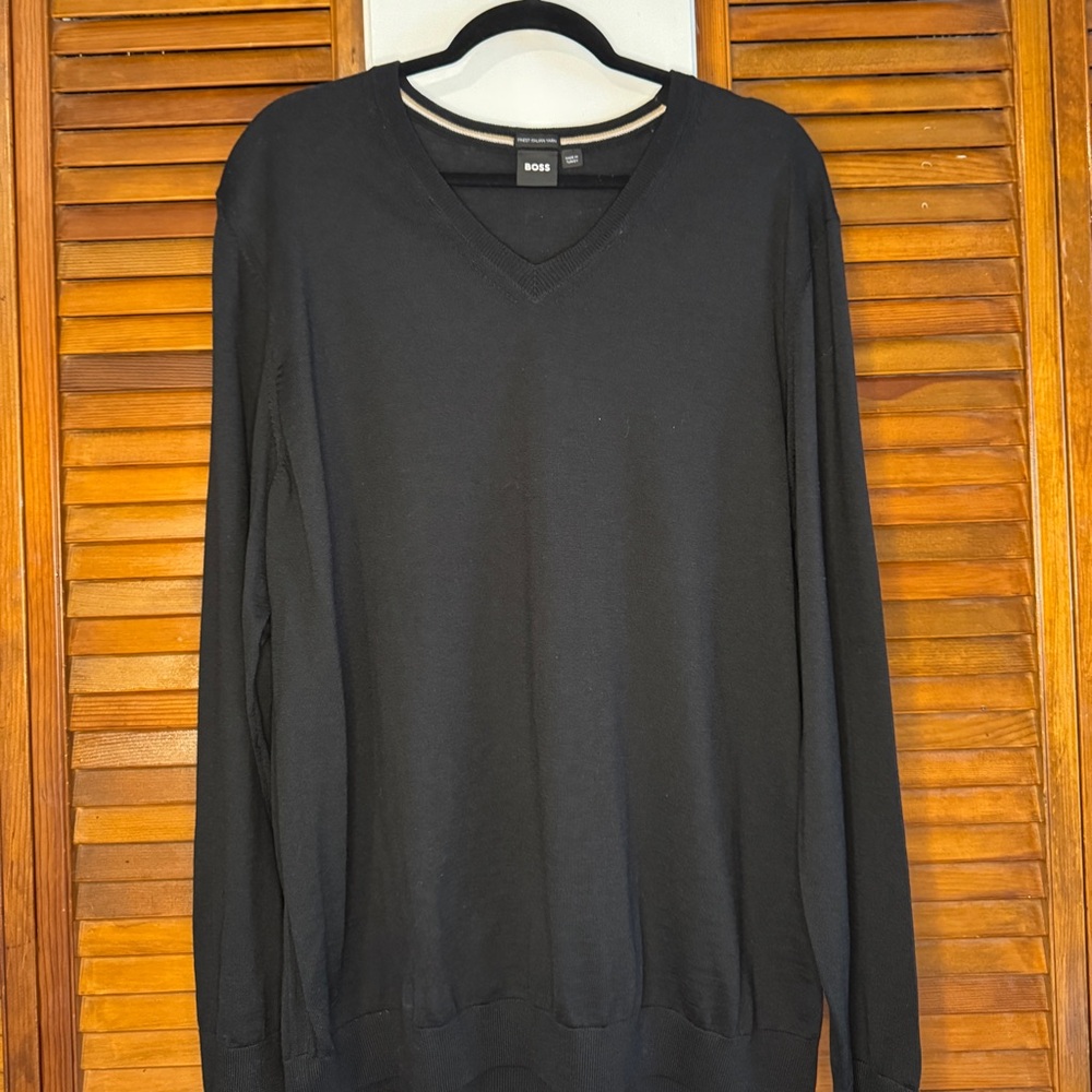 Boss Black V-Neck Sweater Classic Style